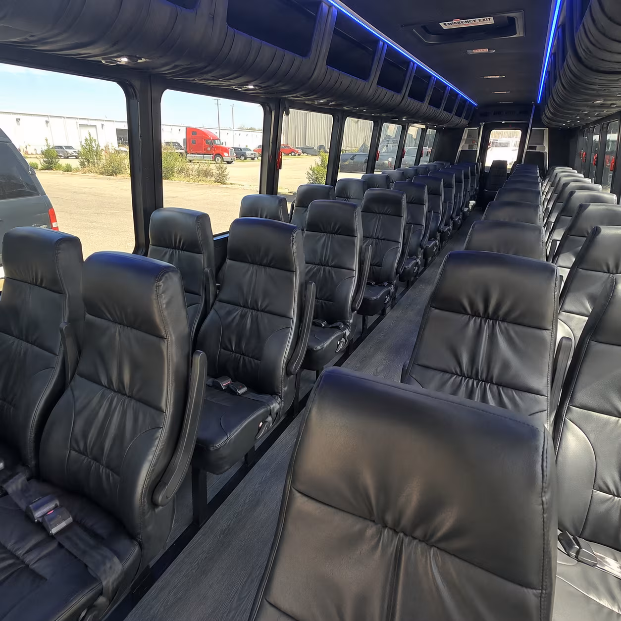 marietta 25 passenger minibus interior