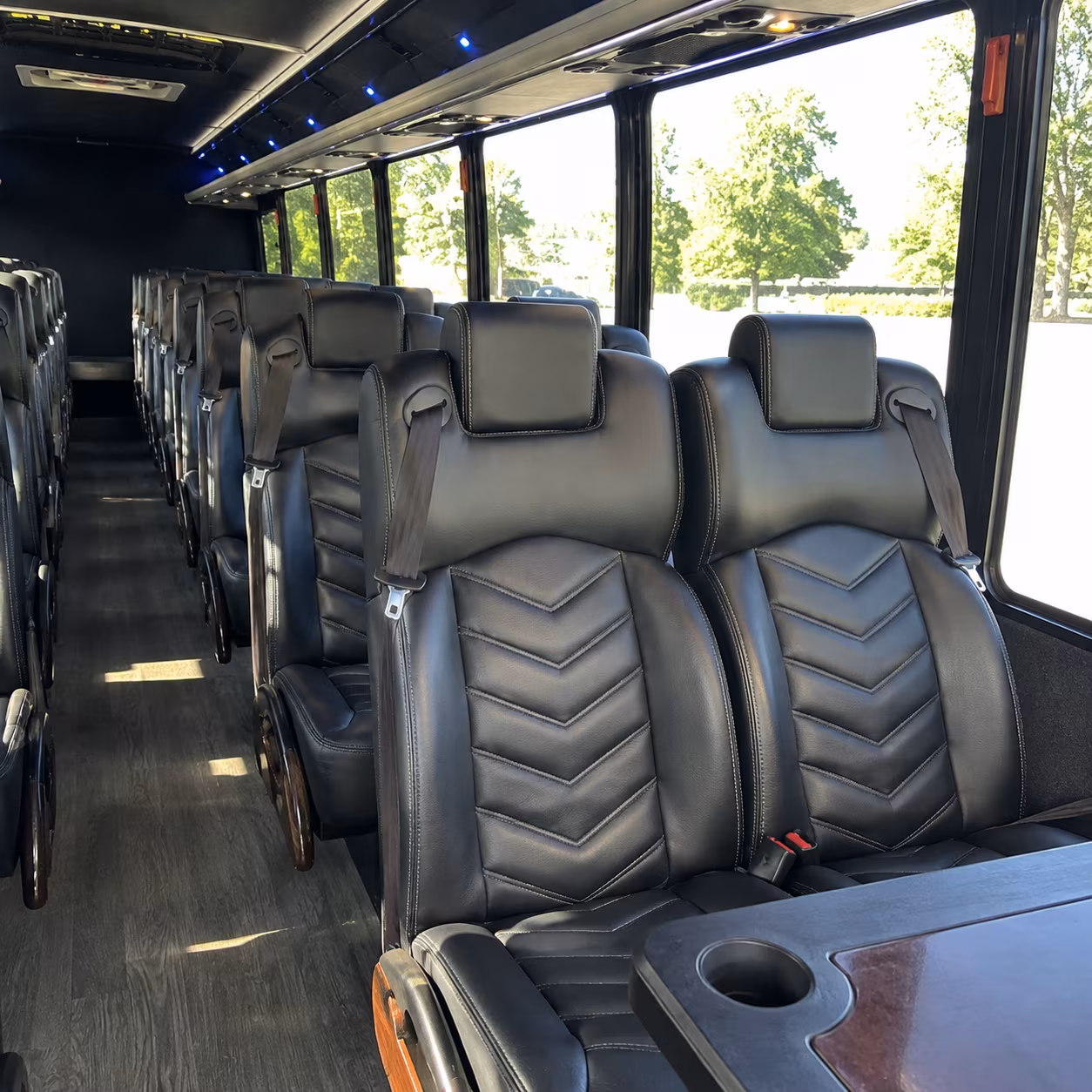 marietta 28 passenger minibus interior