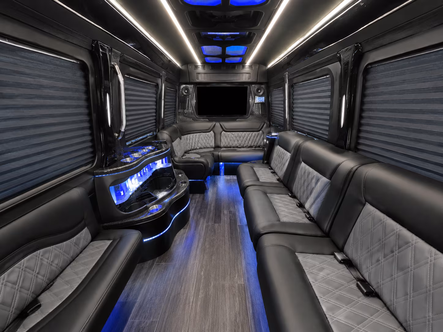 marietta 30 passenger party bus interior