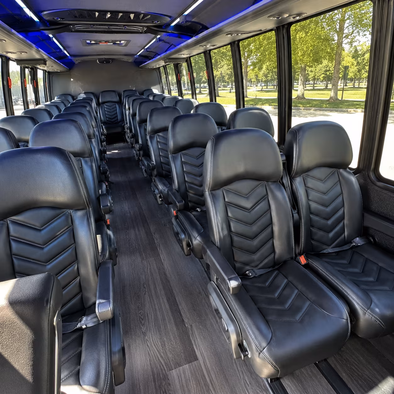 marietta 35 passenger minibus inside