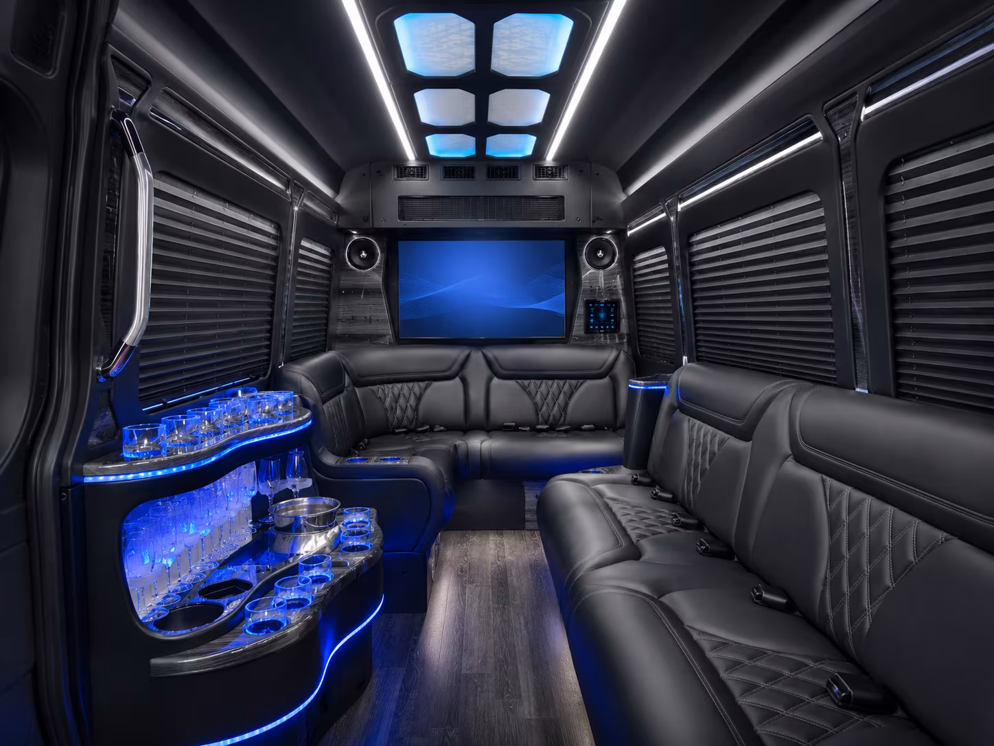 marietta 40 passenger party bus inside