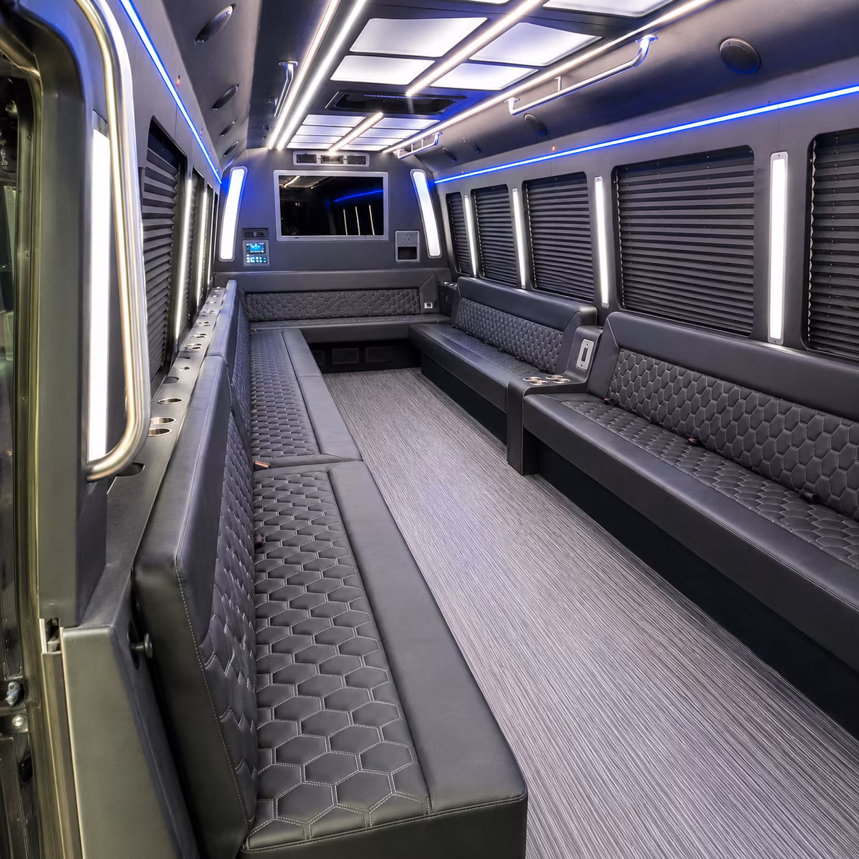 marietta 40 passenger party bus interior