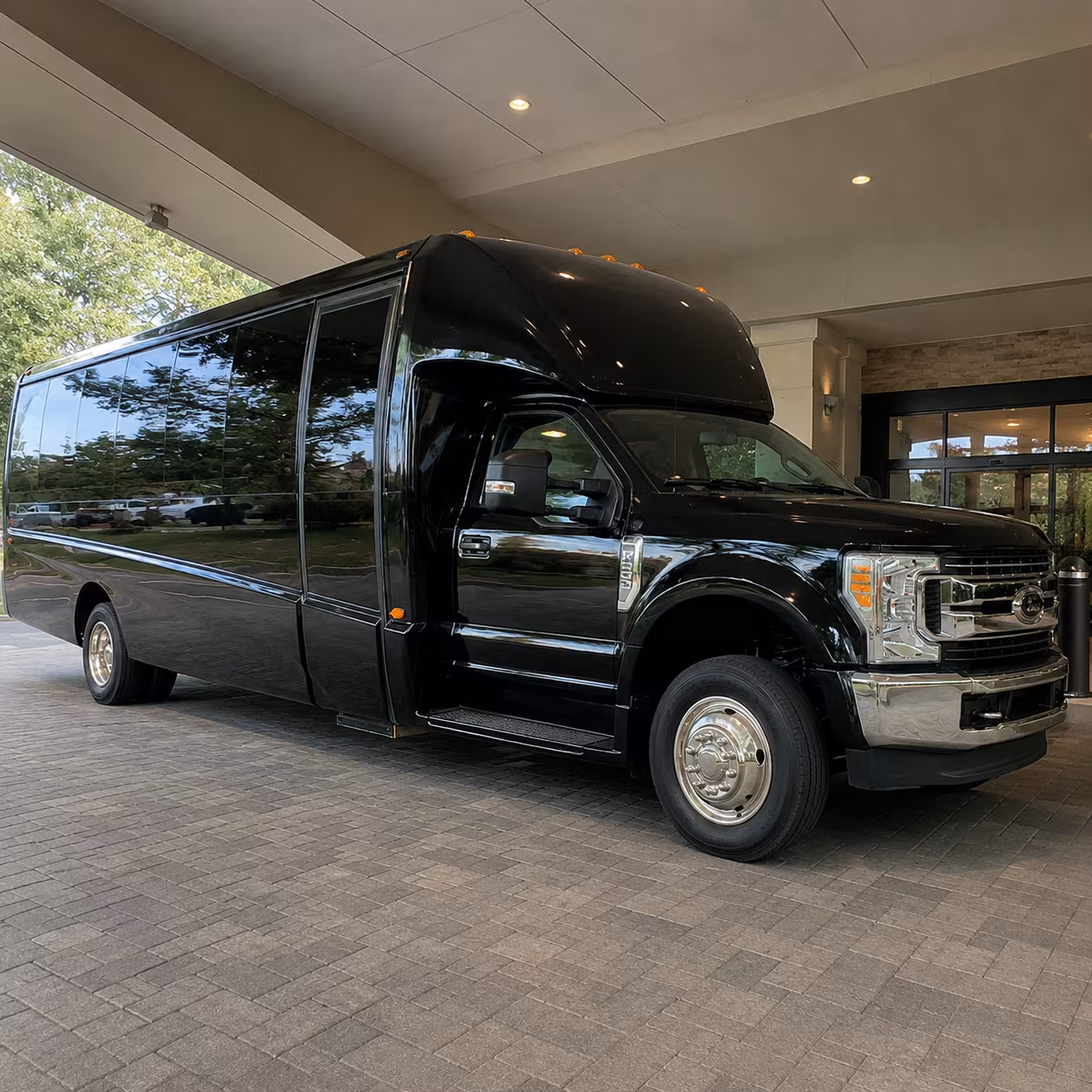 shuttle buses for marietta wedding guests between hotels and venues